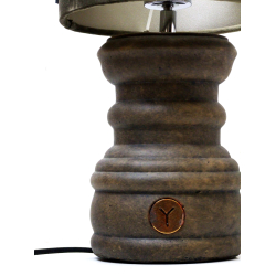 Lampa ceramiczna betonowa z abażurem 36cm